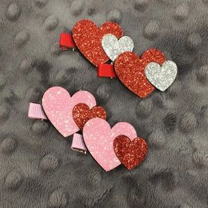 ❤️Girls Valentine Heart Clips❤️